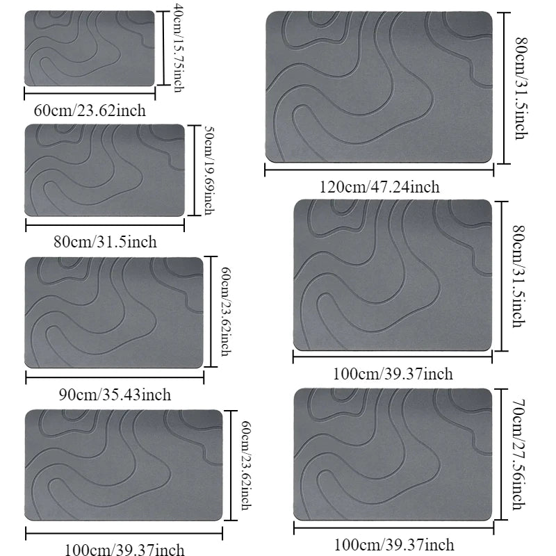 Quick Drying Stone Bath Mat