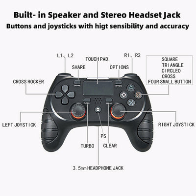 Six Axis Double Vibration Game Handle With Light